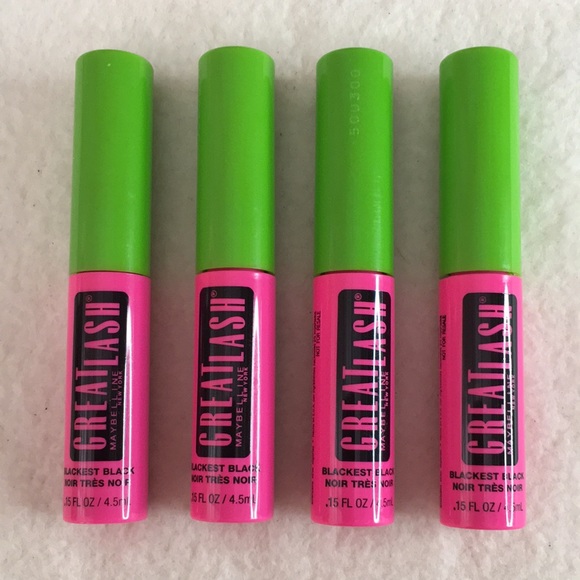 Maybelline Other - New Bundle Of 4 Maybelline Great Lash Mascara Blackest Black Size.15oz